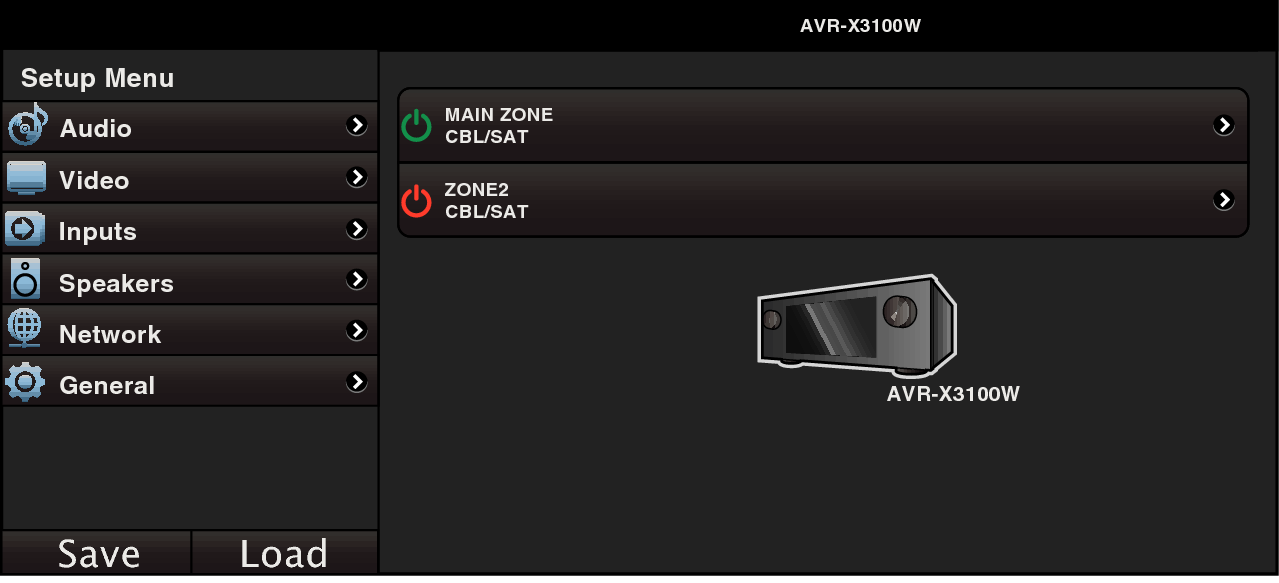 GUI Web5 AVRX3100W